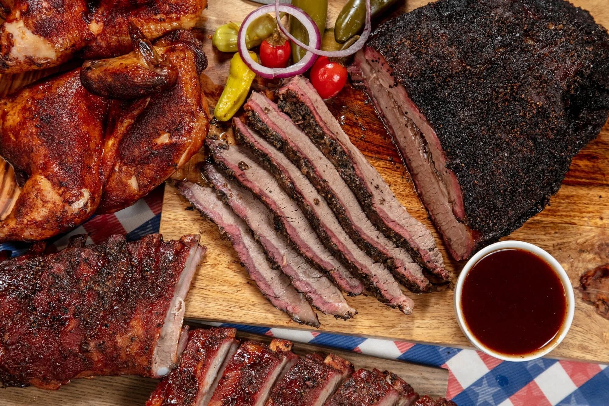 Brick's BBQ catering spread
